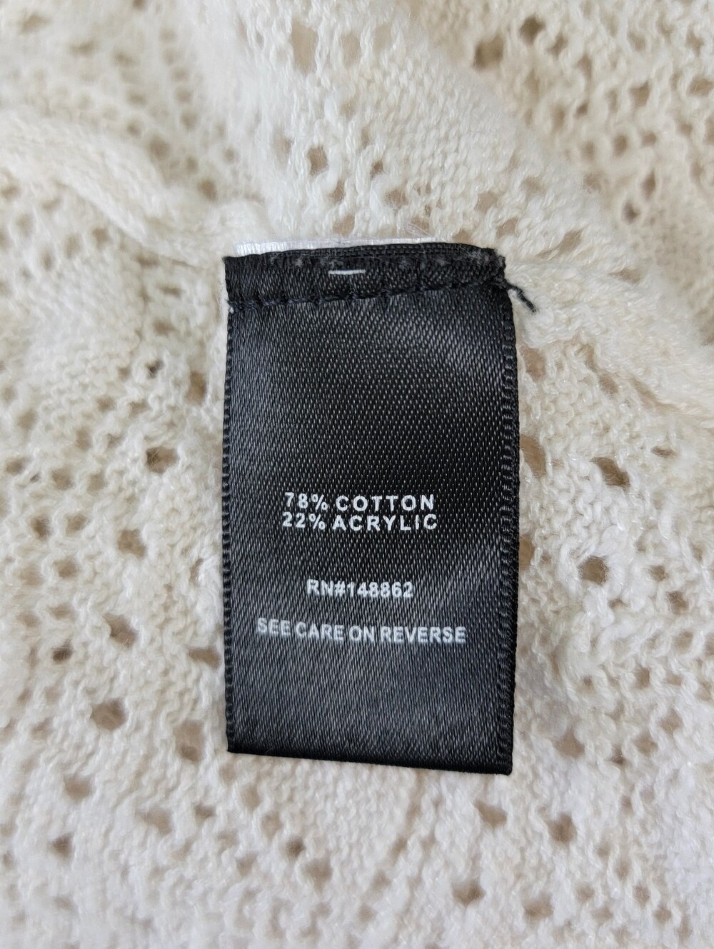TORRID Ivory Crochet Duster Open Cardigan Short Sleeve Layering Boho Size 1X 2X - Picture 7 of 10